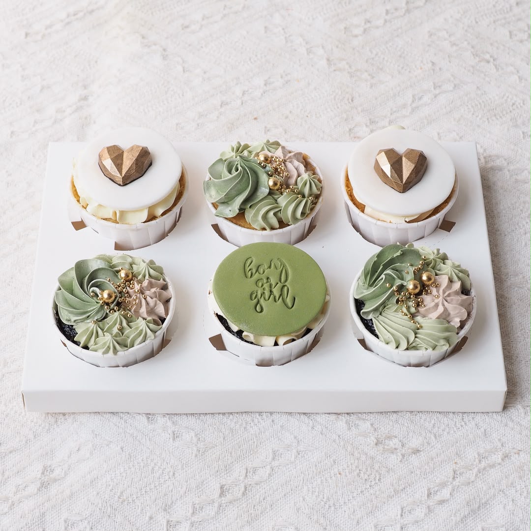 Little One - Sage Cupcake | Gender Reveal Cupcakes