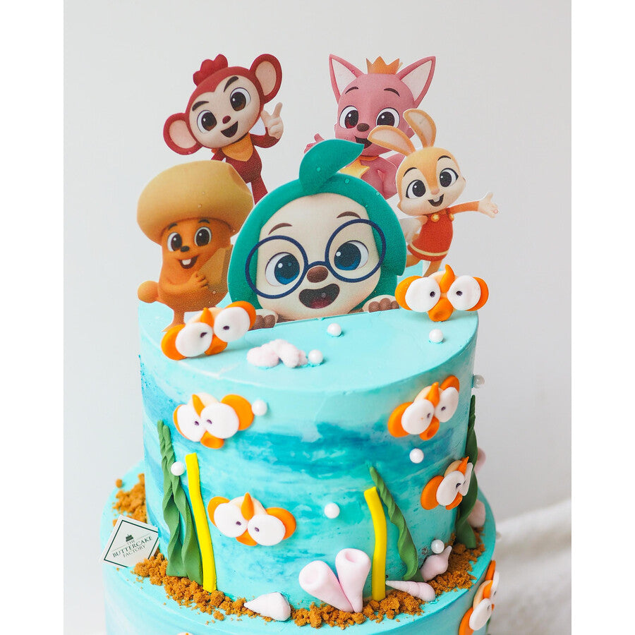 Hogi & Friends | Pink Fong Theme Cake