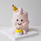 Pink Baby Dino Cake | Dinosaur Birthday Cake