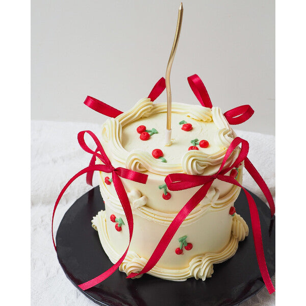 Cherry Ribbon Delight Cake | Cherry Birthday Cake