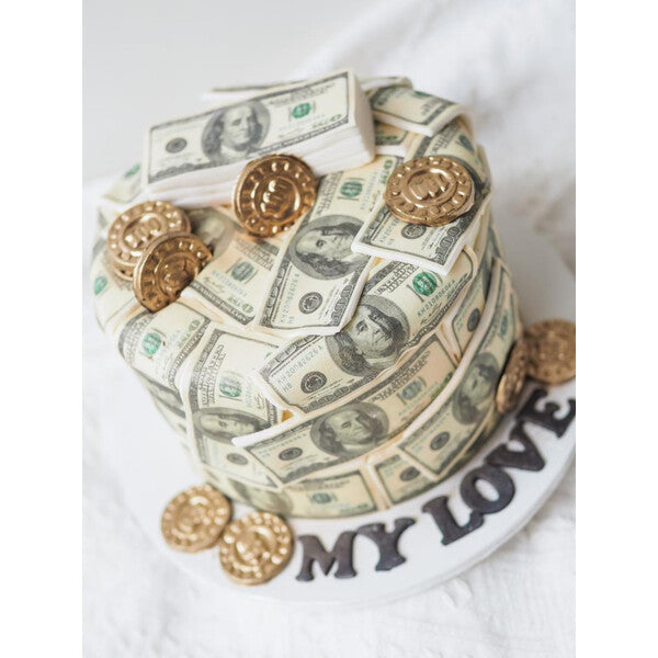 Stacks on Stacks Cake | Money Theme Cake