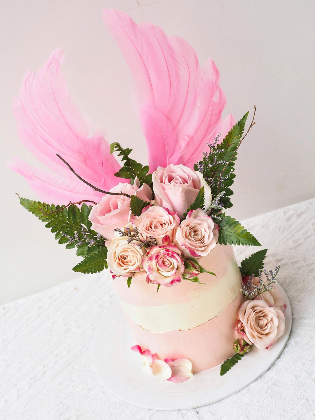 Pink Angel Faultline Cake