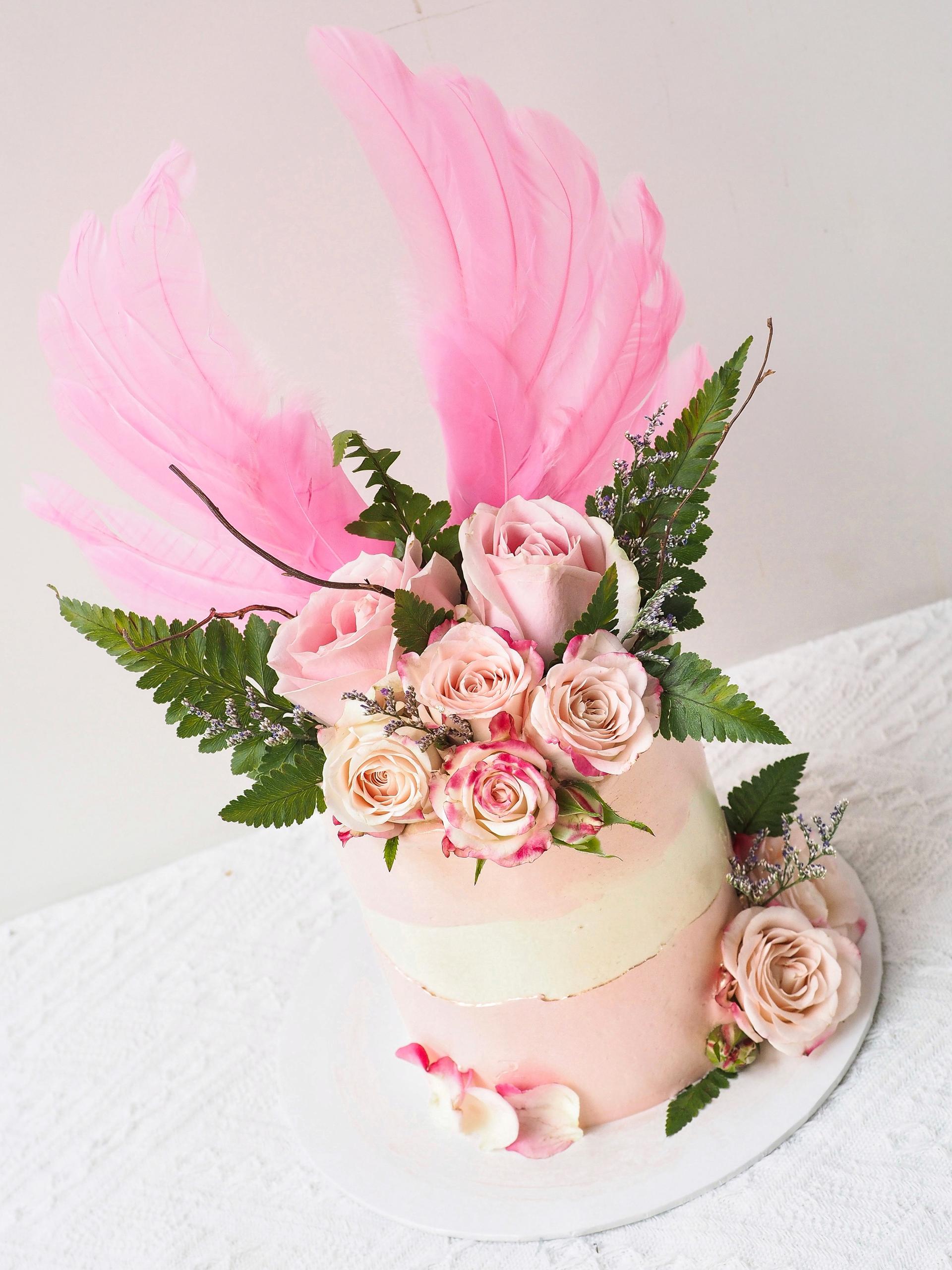 Pink Angel Faultline Cake
