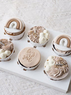 Baby in Bloom Beige Cupcake | Gender Reveal Cupcakes