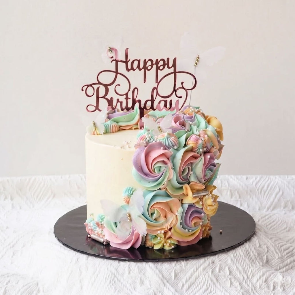 Violetta Cake | Purple Vintage Birthday Cake