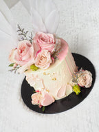 Pink Floral Angel Wing | Elegant Female Floral Cake