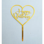 Happy Birthday Heart Topper