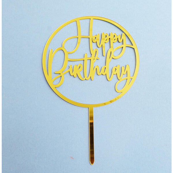 Happy Birthday Round Topper
