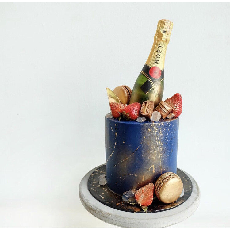 Blue Moet Cake | Champagne Cake
