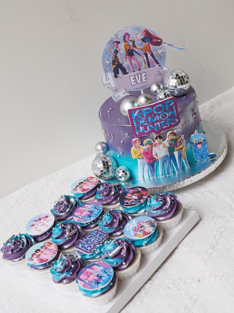 Kpop Demon Hunter Cake Set | Dessert Set Birthday
