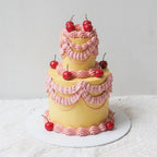 Cherry Belle Cake | Mini 2 Tier Female Vintage Cake
