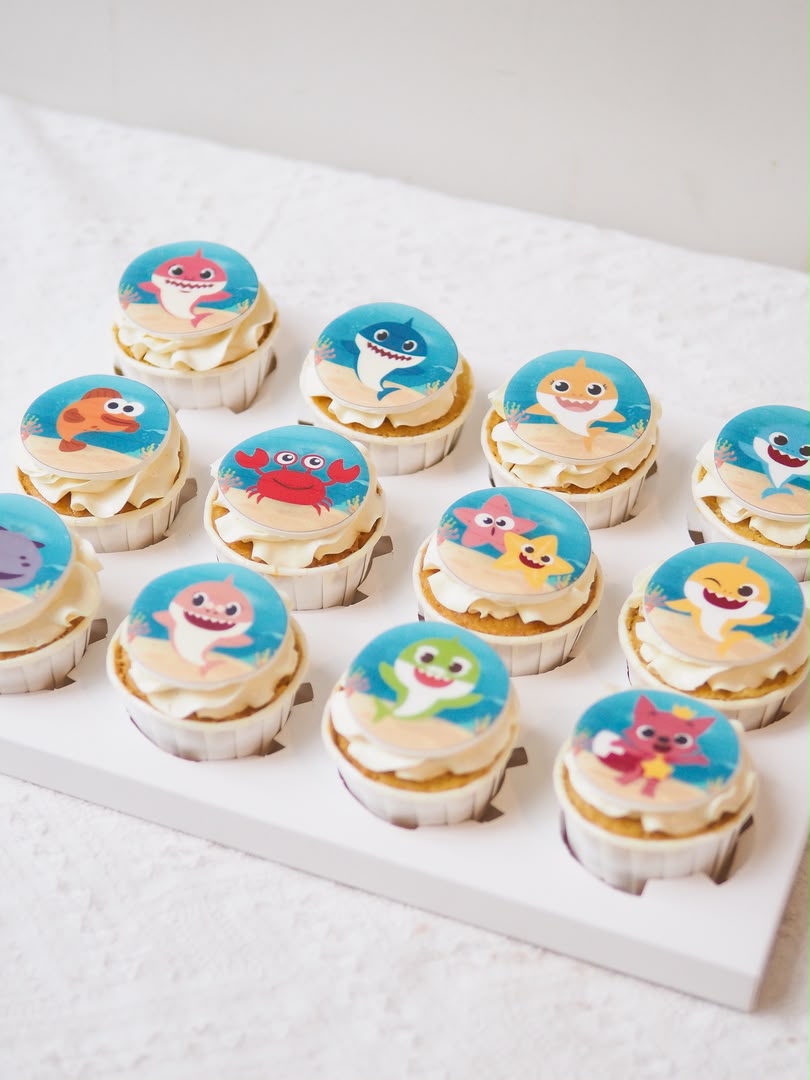 Baby Sharkies Cupcakes | Cartoon Celebration Cupcakes