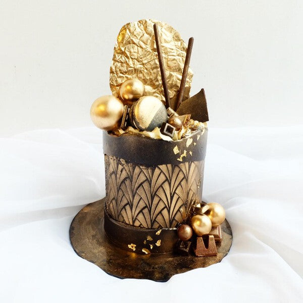 Jay Gatsby | Black Gold Elegant Male Cake