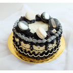 Franklin Cake | Black White Macaroon Birthday Cake