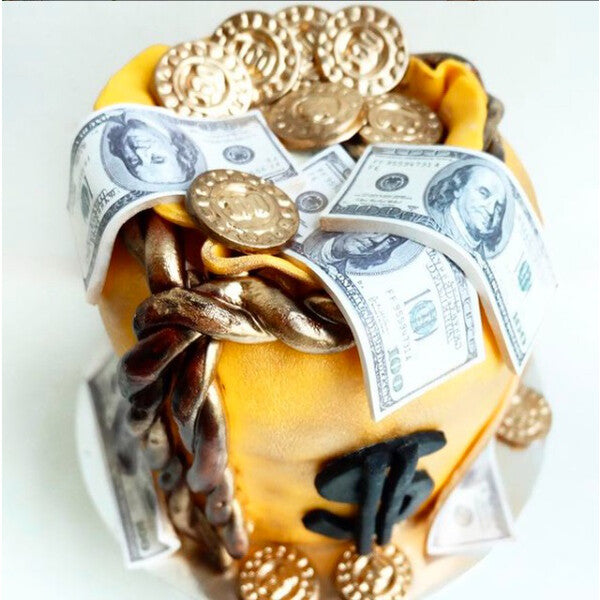 Money Bag Cake | Money Theme Birthday Cake