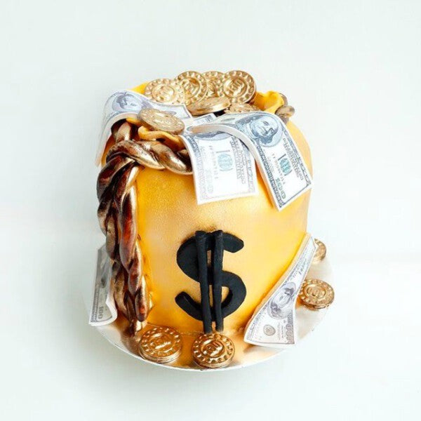 Money Bag Cake | Money Theme Birthday Cake