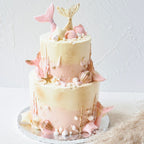 Pastel Pink Mermaid Cake | Mermaid Birthday Cake
