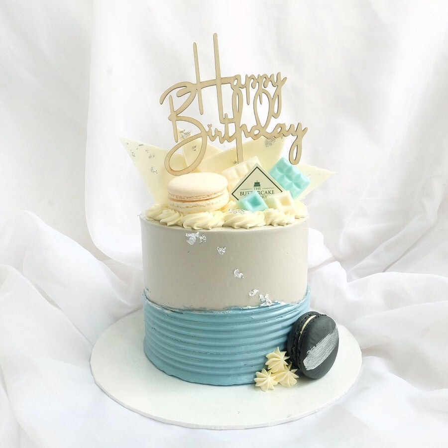 Levi Cake | Blue Grey Male Cake