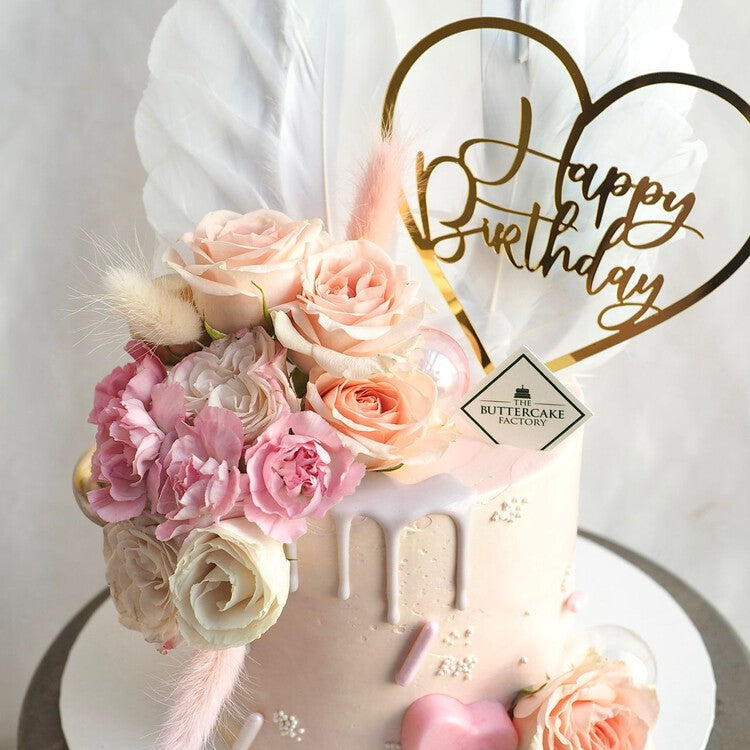 Serene Cake | Pastel Floral Birthday Cake