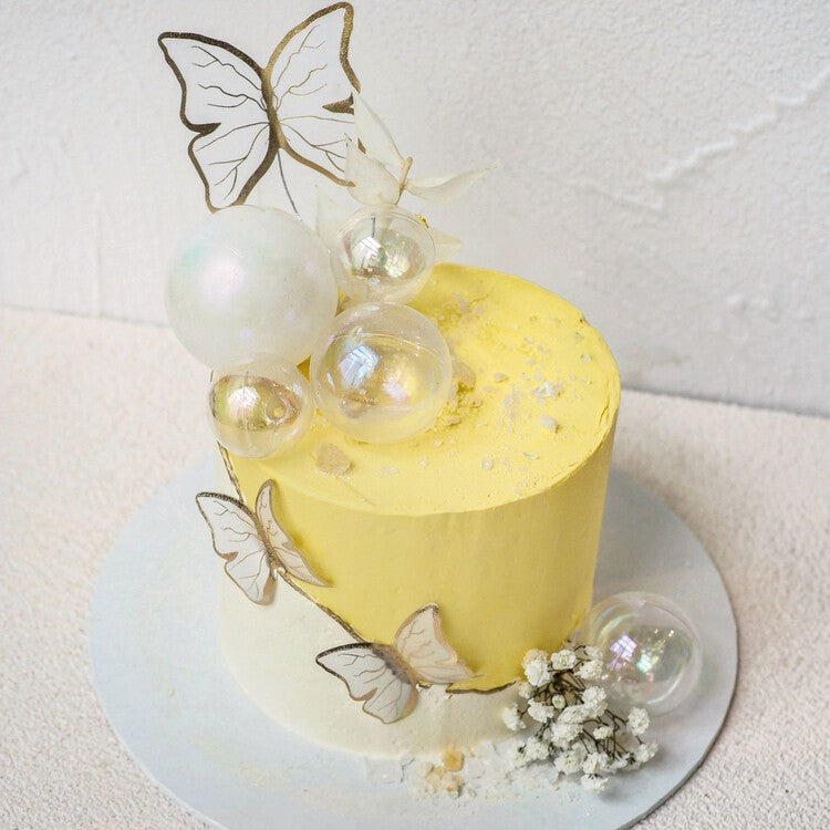 Marigold Cake | Yellow Butterfly Birthday Cake