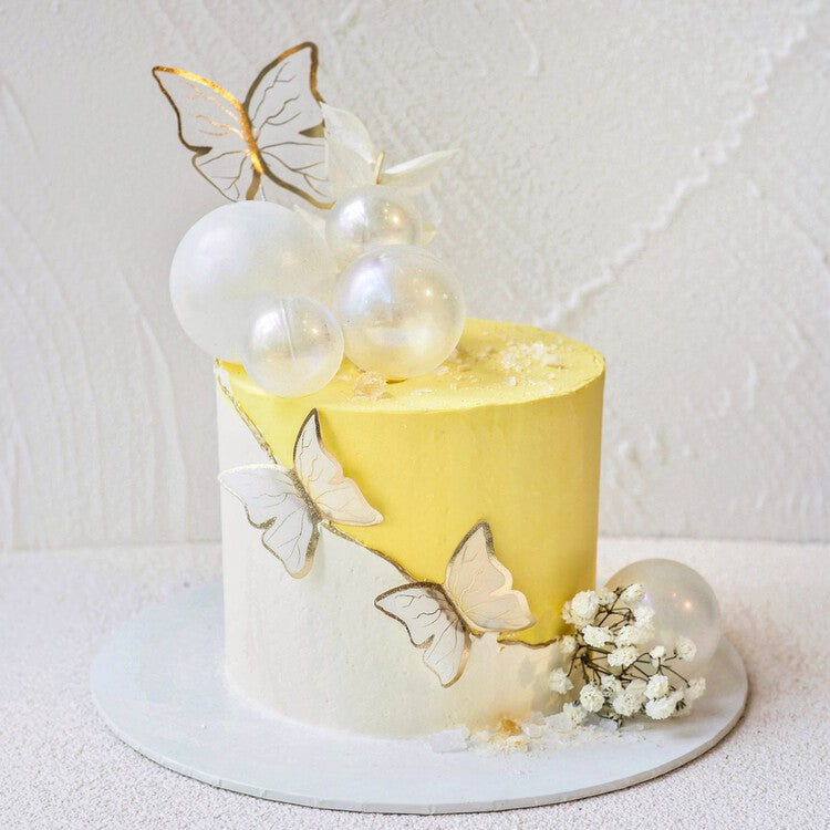 Marigold Cake | Yellow Butterfly Birthday Cake