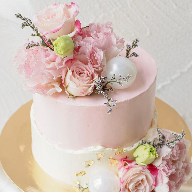 Steph Cake | Pastel Pink Birthday Cake