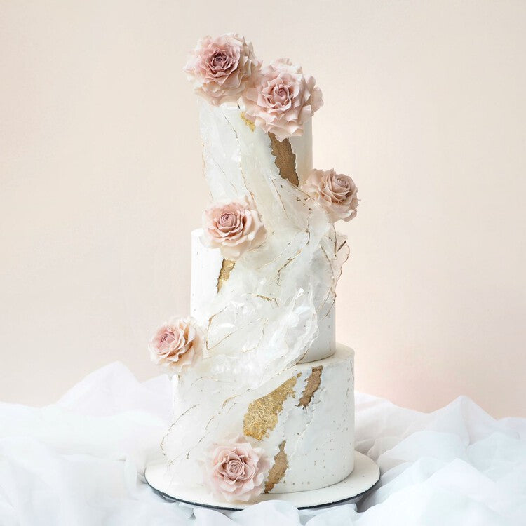 Eternal 3 Tier Wedding Cake | Floral Fondant Wedding Cake