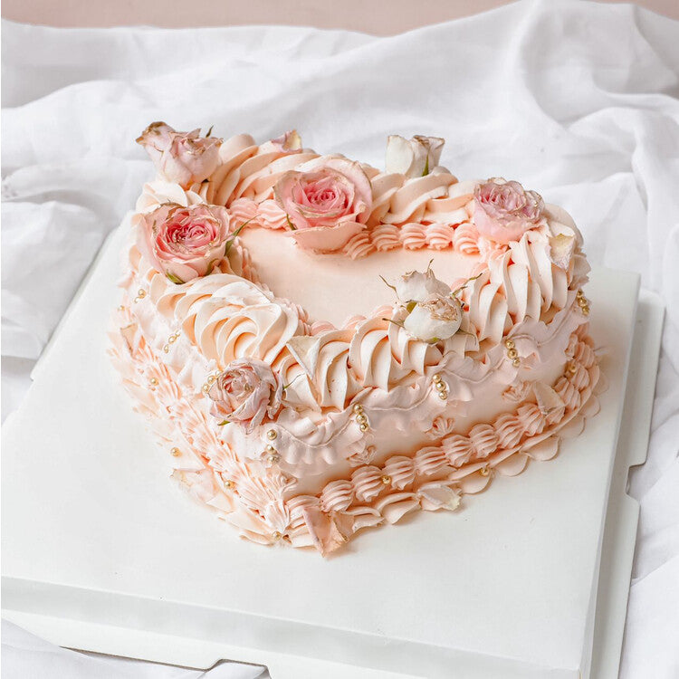 Flower Passion Cake | Heart Shape Birthday Cake