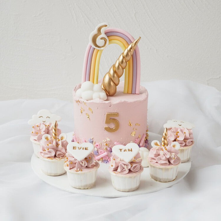Loulou Unicorn Rainbow | Cake and Cupcake Set