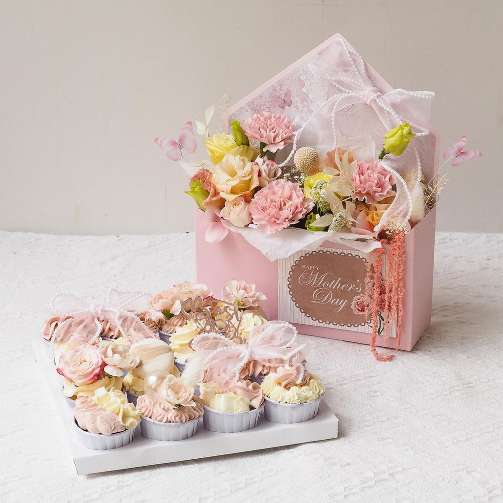 Mum’s Garden Pair | Mother’s Day Flower Box & Mini Cupcakes