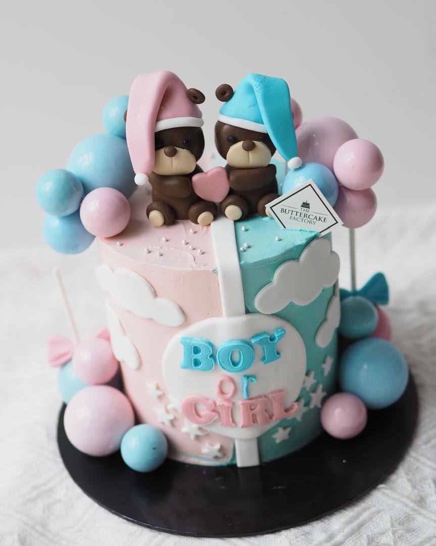 Baby Teddy Reveal Cake | Gender Reveal Cake