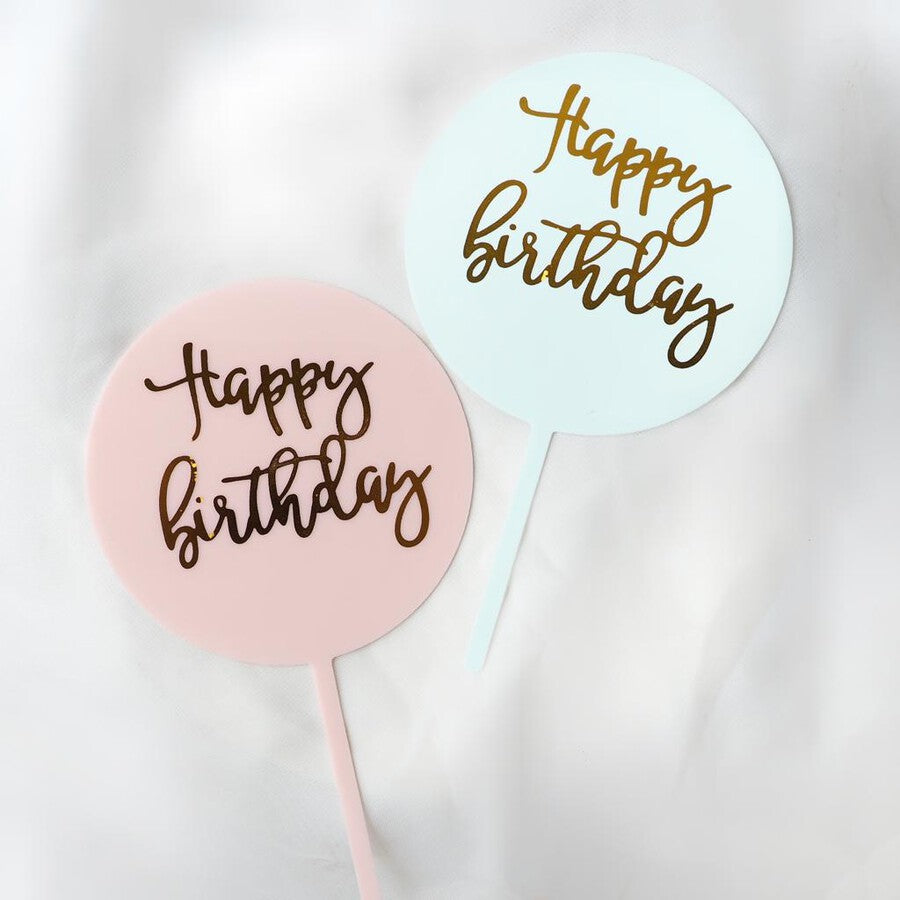 Matte Happy Birthday Topper