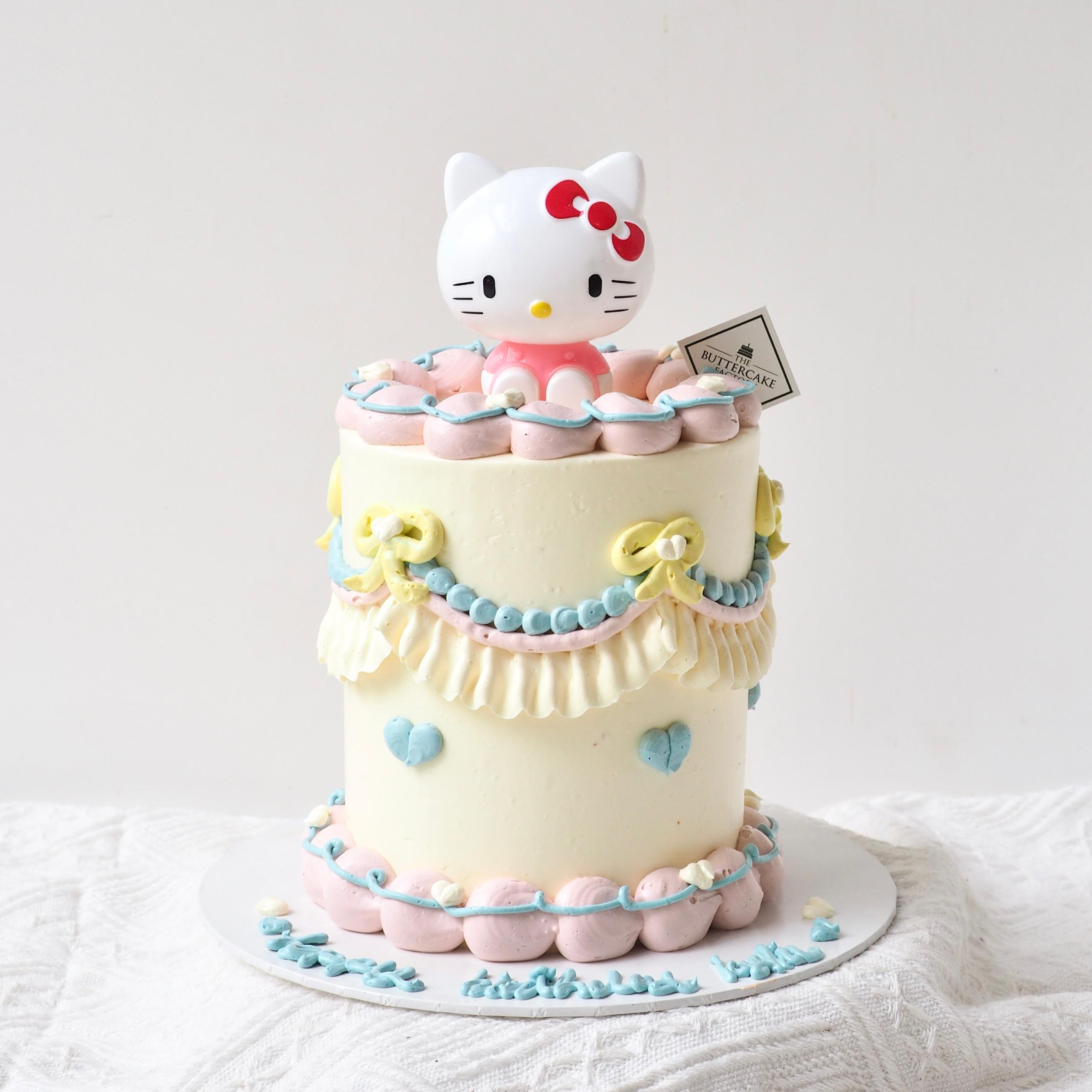Kitty Bow Cake | Pastel Character Birthday Cake