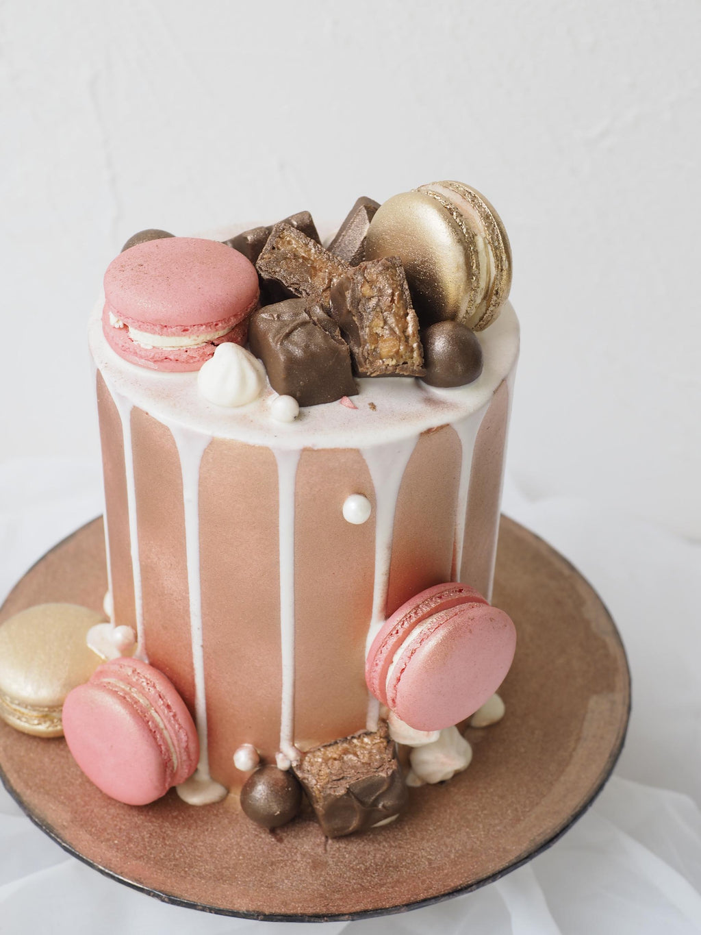 Rose Gold Cake | Elegant Birthday Cake