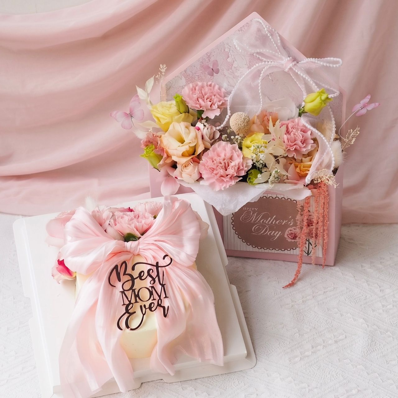 Petal Love Duo | Mother’s Day Cake & Flower Box