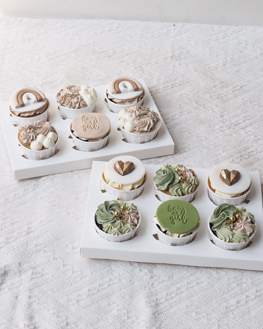 Little One - Sage Cupcake | Gender Reveal Cupcakes