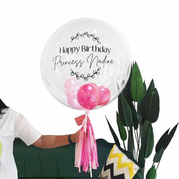 Pink Ameera 24" Bubble Balloon