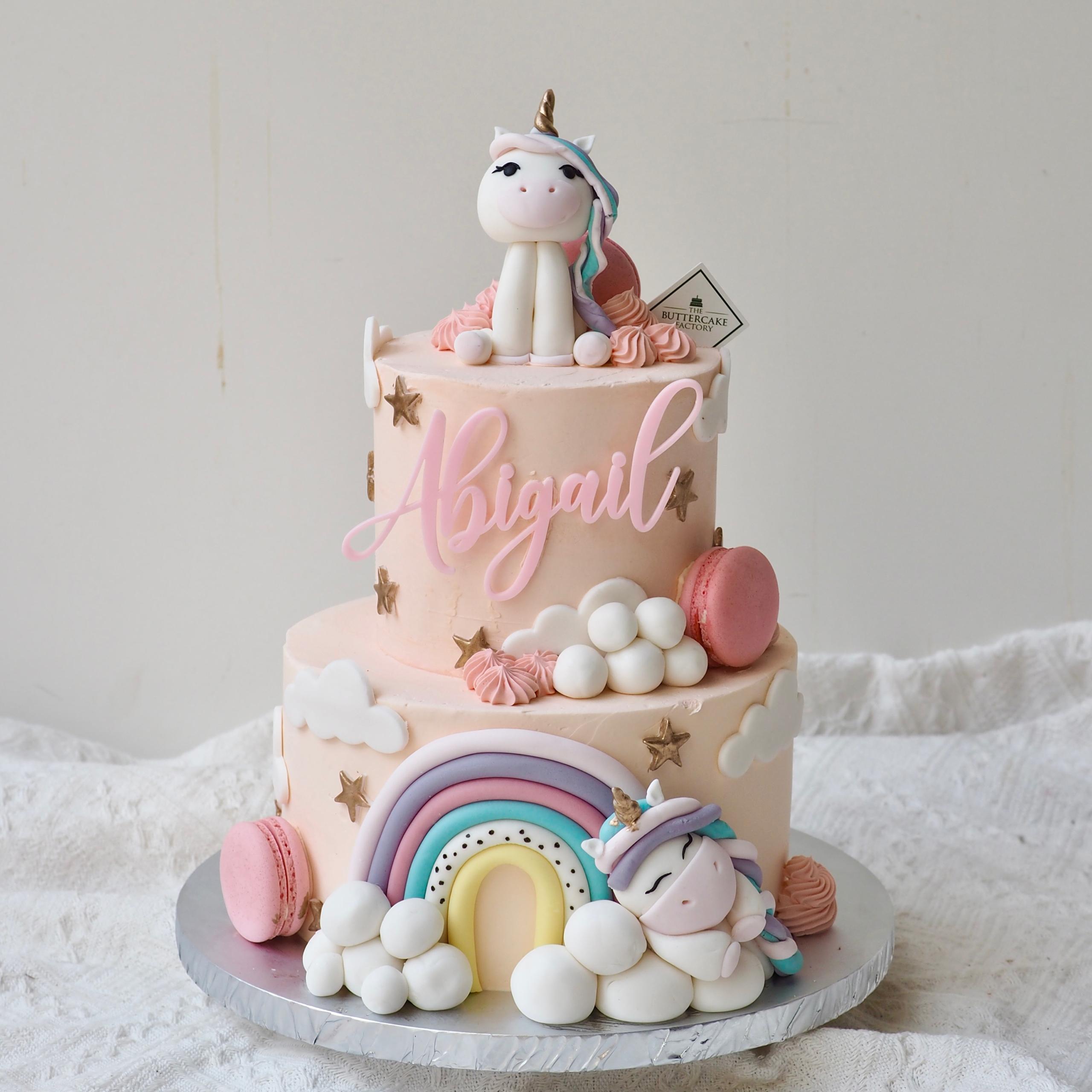 Enchanted Sky Unicorn Cake | 2 Tier Unicorn Cake