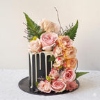 Black Floral Cake | Floral Theme