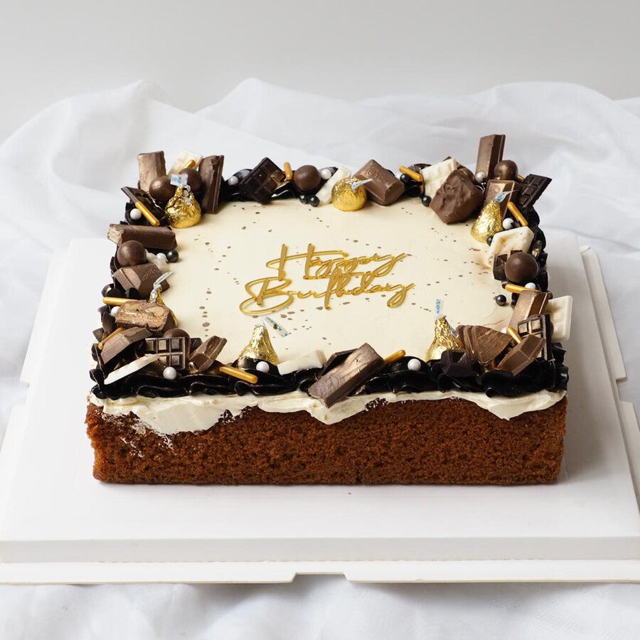 Chocolate Fantasy Cake | Square Chocolate Cake