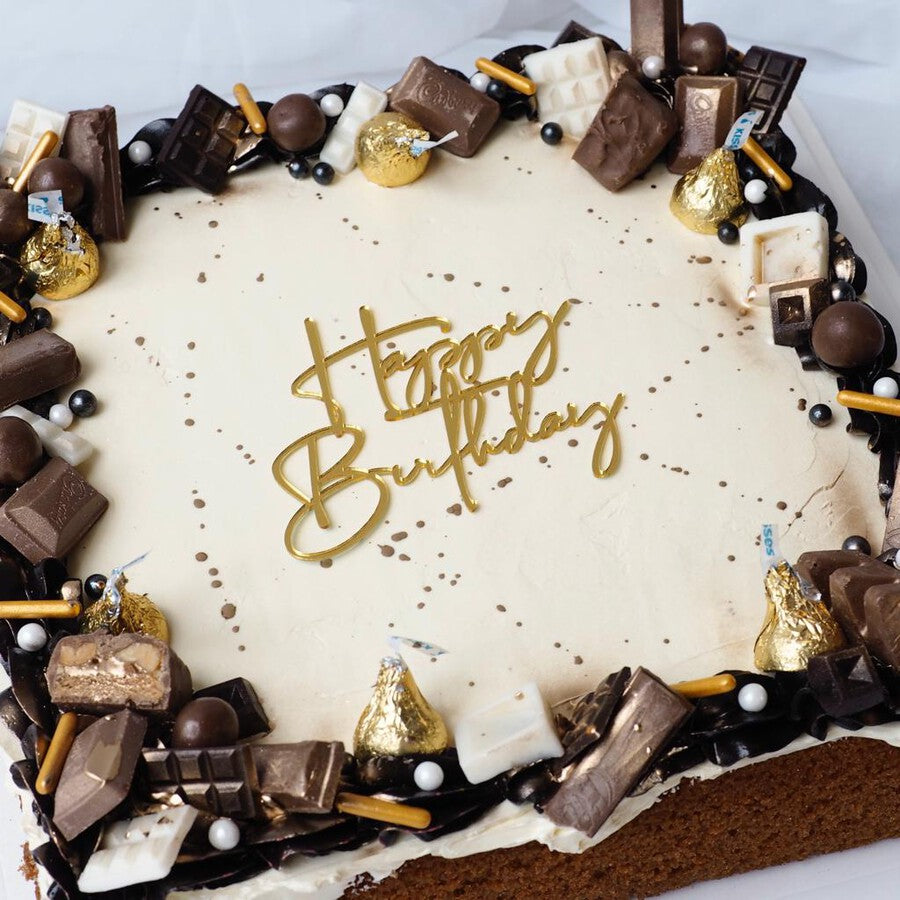 Chocolate Fantasy Cake | Square Chocolate Cake