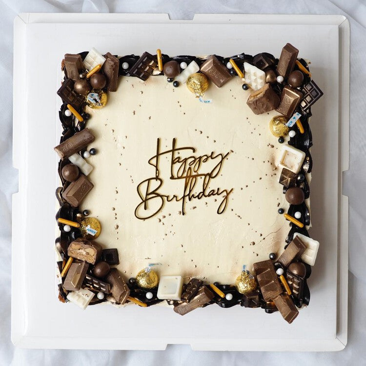 Chocolate Fantasy Cake | Square Chocolate Cake