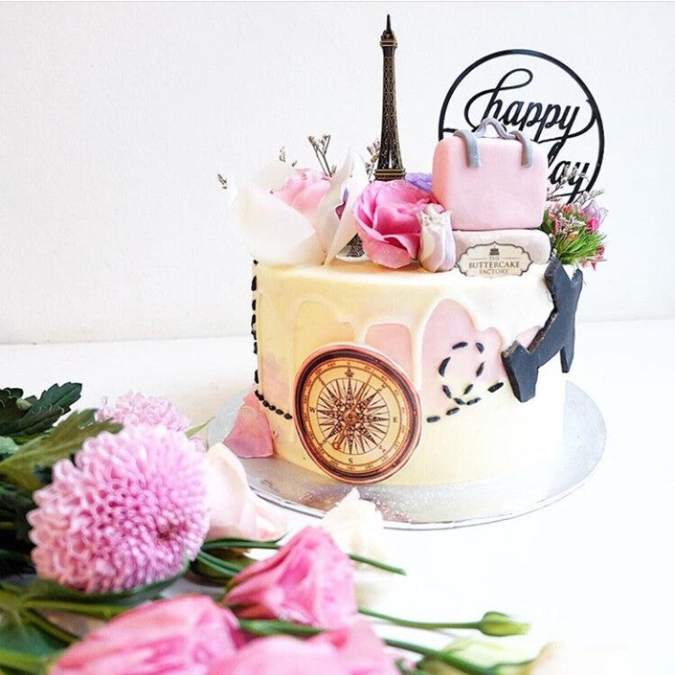 Travel theme cake