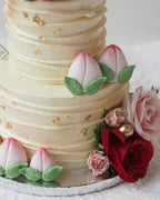 Floral Prosperity Cake | 2 Tier Longevity Celebration Cake