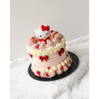 Kitty Red Ribbon Cake | Vintage Buttercream cake