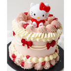 Kitty Red Ribbon Cake | Vintage Buttercream cake