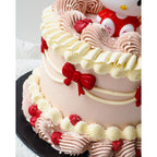Kitty Red Ribbon Cake | Vintage Buttercream cake