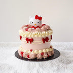 Kitty Red Ribbon Cake | Vintage Buttercream cake
