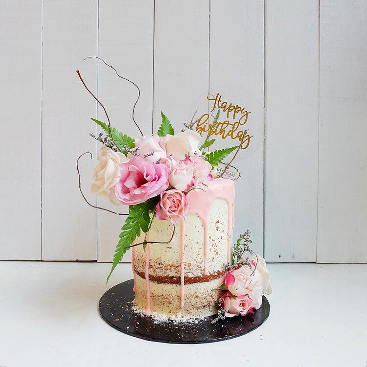 Naked Floral Cake