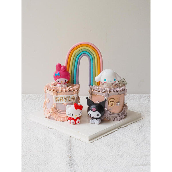 Cartoon Sweet Wonderland Cake | Kawaii Birthday Cake